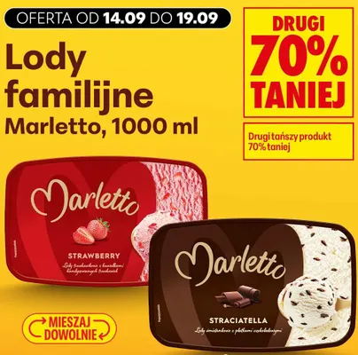 Lody familijne Straciatella Marletto promocja w Biedronka