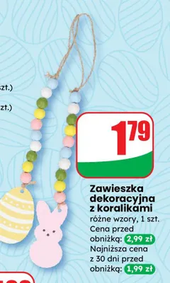 Zawieszka dekoracyjna z koralikami różne wzory promocja w Dino