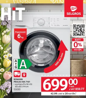 Pralka WA 7161 promocja w Selgros
