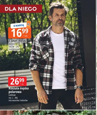 Koszula męska polarowa Lotmar promocja w Leclerc