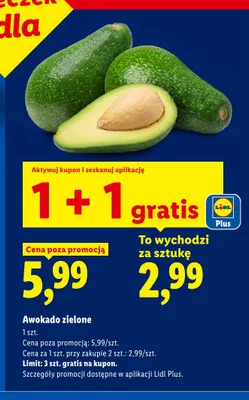 Awokado zielone promocja w Lidl