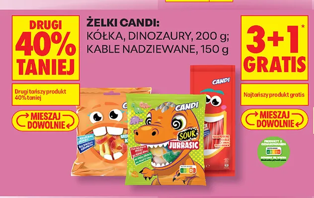 Żelki kółka Candi promocja w Biedronka