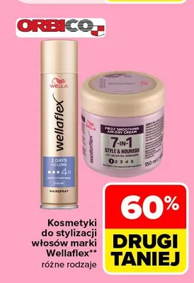 Kosmetyki do stylizacji włosów Wellaflex promocja w Carrefour