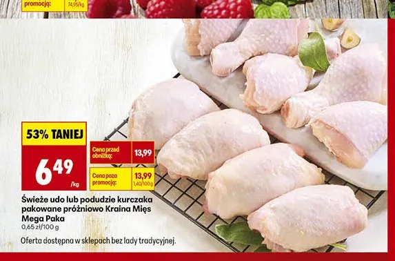 Świeże podudzie kurczaka Kraina Mięs Mega Paka promocja w Biedronka