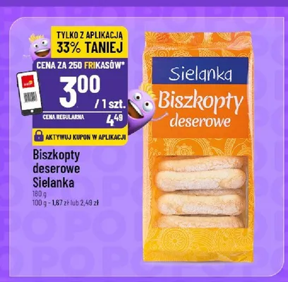 Biszkopty deserowe Sielanka promocja w POLOmarket