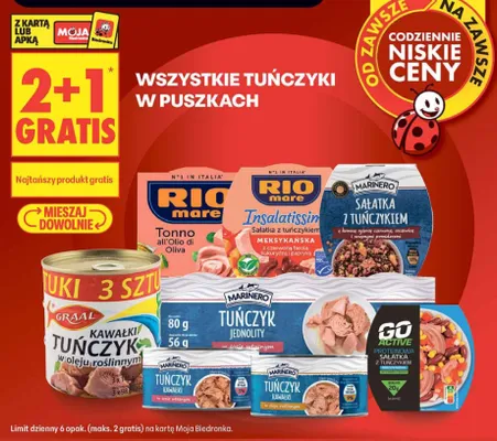 Tuńczyk kawałki w sosie własnym Marinero promocja w Biedronka