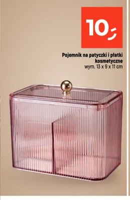 Pojemnik na patyczki i płatki kosmetyczne 13x9x11 cm promocja w Dealz