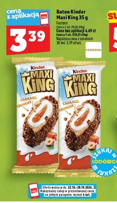 Baton Kinder Maxi King promocja w TOPAZ
