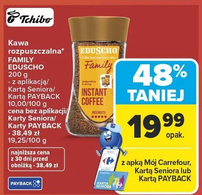 Kawa rozpuszczalna Family Eduscho Tchibo promocja w Carrefour