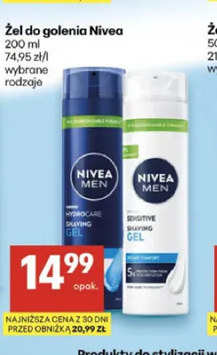 Żel do golenia Nivea Men Hydrocare promocja w Delikatesy Centrum