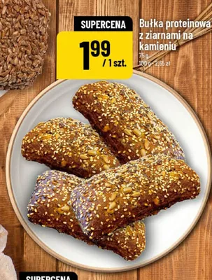 Bułka proteinowa z ziarnami na kamieniu promocja w POLOmarket