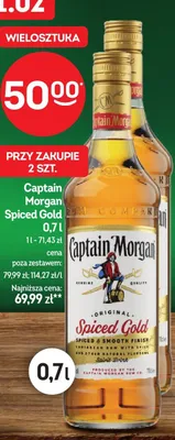 Rum Captain Morgan Spiced Gold promocja w Żabka