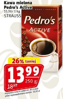 Kawa mielona Pedro's Active promocja w Prim Market