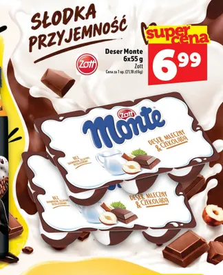 Deser Monte 6-pak Zott promocja w TOPAZ