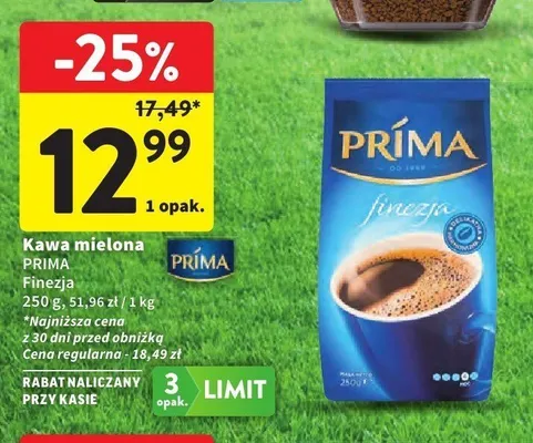 Kawa mielona Prima Finezja promocja w Intermarche