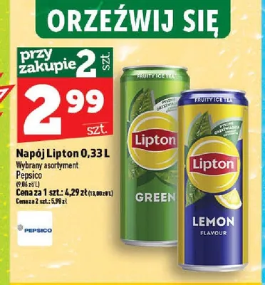 Napój Lipton promocja w TOPAZ
