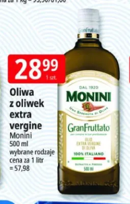 Oliwa z oliwek extra vergine Monini GranFruttato promocja w Leclerc