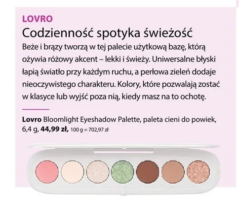Paleta cieni do powiek Lovro Bloomlight Eyeshadow Palette promocja w Hebe