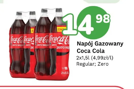 Napój gazowany Coca Cola Regular 2-pak promocja w Limonka