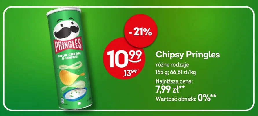 Chipsy Pringles promocja w Żabka