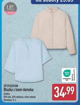 Bluzka z lnem damska UP2FASHION promocja w Aldi