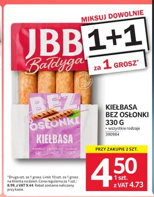 Kiełbasa bez osłonki JBB Bałdyga promocja w Selgros