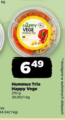 Hummus Trio Happy Vege promocja w Netto