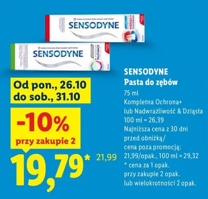 Pasta do zębów Sensodyne Nadwrażliwość & Dziąsła promocja w Lidl