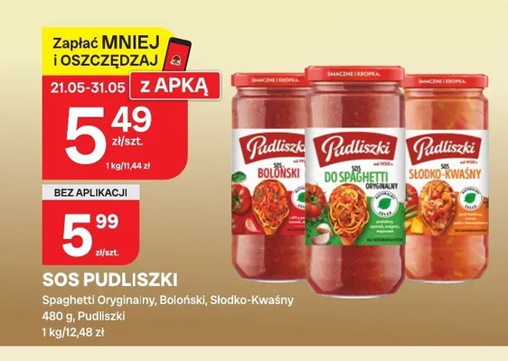 Sos Pudliszki Boloński promocja w Chorten