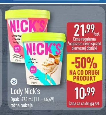 Lody Nick's dulce de leche promocja w Aldi