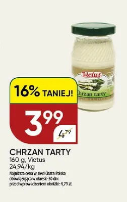 Chrzan tarty Victus promocja w Chata Polska