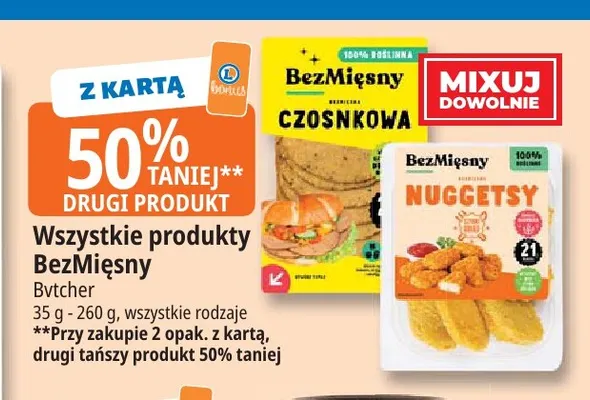 Wędlina roślinna BezMięsny Czosnkowa promocja w Leclerc