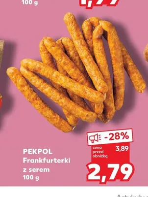 Frankfurterki z serem Pekpol promocja w Kaufland