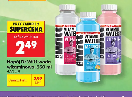 Napój Dr Witt woda witaminowa promocja w Biedronka
