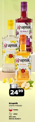 Likier Krupnik (różne rodzaje) promocja w Netto