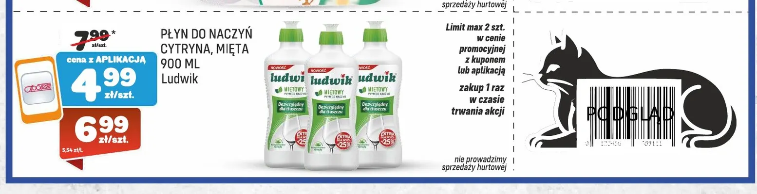 Płyn do naczyń mięta Ludwik promocja w Społem Praga
