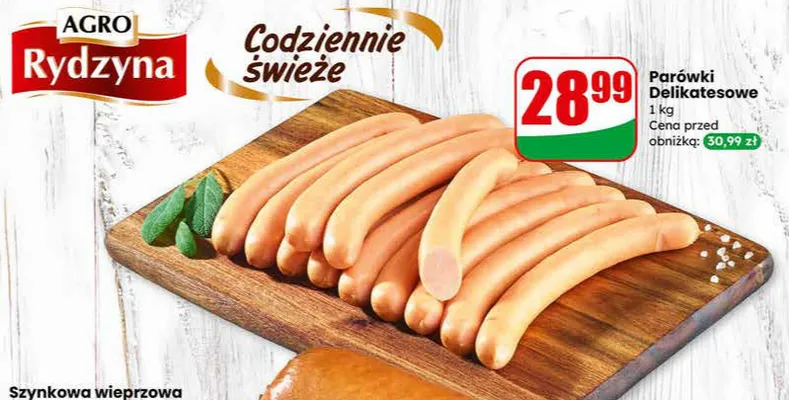 Parówki Delikatesowe promocja w Dino
