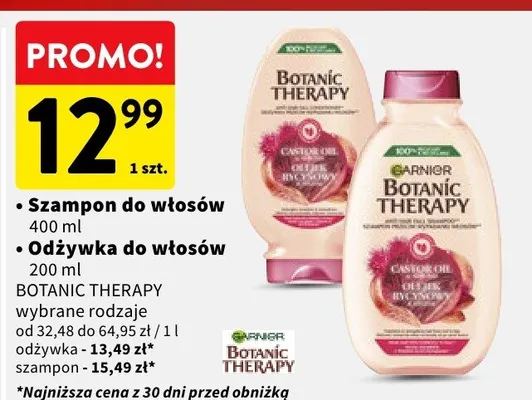 Odżywka do włosów Garnier Botanic Therapy wybrane rodzaje promocja w Intermarche