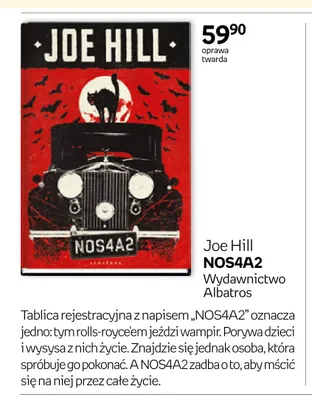 Książka NOS4A2 Joe Hill promocja w Empik