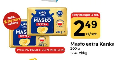 Masło extra Kanka promocja w Społem Częstochowa