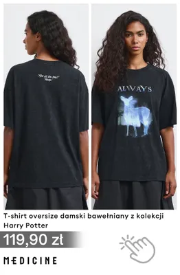 T-shirt oversize damski bawełniany z kolekcji Harry Potter Medicine promocja w Medicine