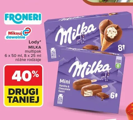 Lody Milka multipak 8-pak promocja w Carrefour