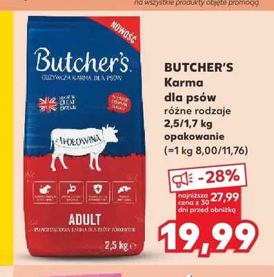Karma dla psów Butcher's promocja w Kaufland
