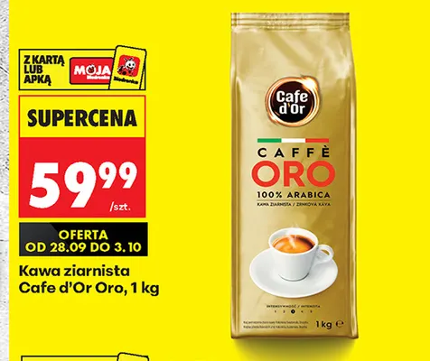 Kawa ziarnista Cafe d'Or Oro promocja w Biedronka