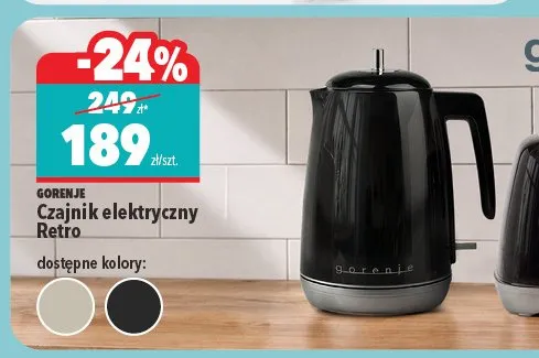 Czajnik elektryczny Retro Gorenje promocja w Biedronka Home