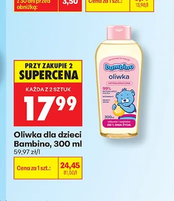 Oliwka dla dzieci Bambino promocja w Biedronka