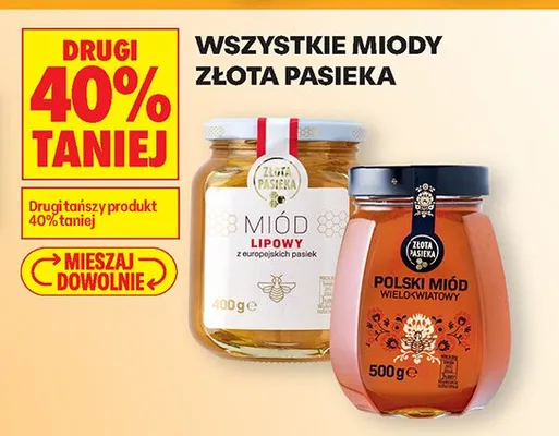 Wszystkie miody Złota Pasieka DRUGI -40% promocja w Biedronka