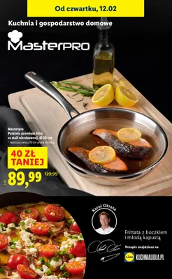 Masterpro Patelnia premium Giro ze stali nierdzewnej, Ø 20 cm promocja w Lidl