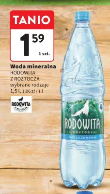 Woda mineralna Rodowita z Roztocza promocja w Intermarche