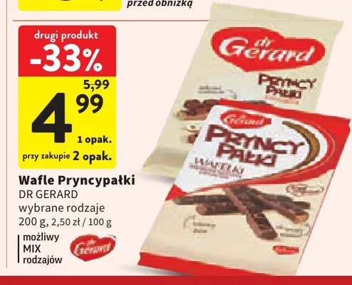 Wafle Pryncypałki Dr Gerard promocja w Intermarche